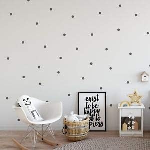 Removable & Self-Adhesive Vinyl Stickers for Kids Room / Black / 1 Inch Dot 240 / Set of 240