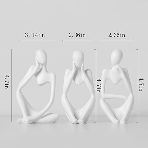 Resin Collectible Figurines / White / One Size / Set of 3