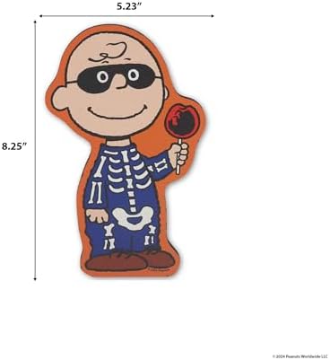 Open Road Brands Peanuts Charlie Brown Skeleton Shelf Sitter Decor