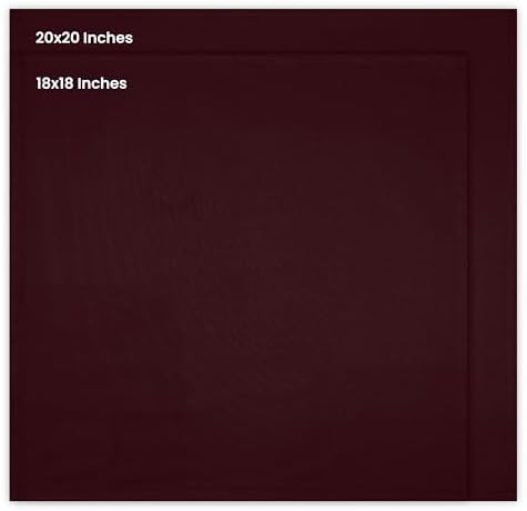 Utopia Kitchen Cotton Blend Burgundy Cloth Napkins [12 Pack, 18x18 Inch]