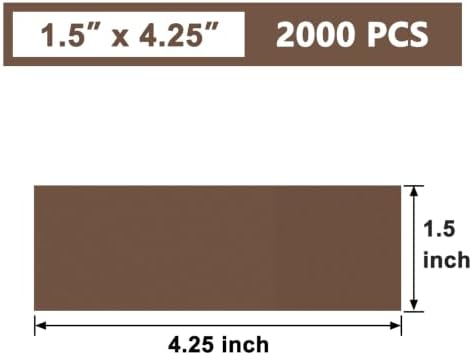 NATURALABEL Self-Adhesive Napkin Bands, Pack of 2,000, Brown
