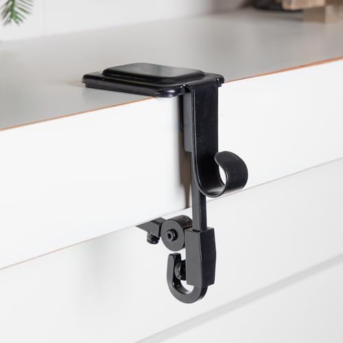 Fireplace Stocking and Garland Hanger with Two Hooks (2 Pack - Black)