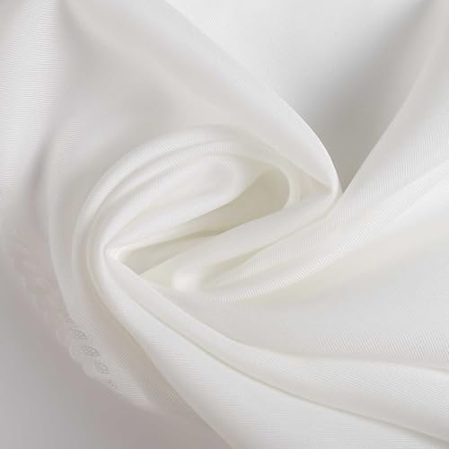 White Cloth Napkins Set of 4, Polyester Dinner Napkins Washable Reusable, Wave Lace Table Cloth Napkins for Christmas Thanksgiving Festival Holiday Dinner Table Decoration