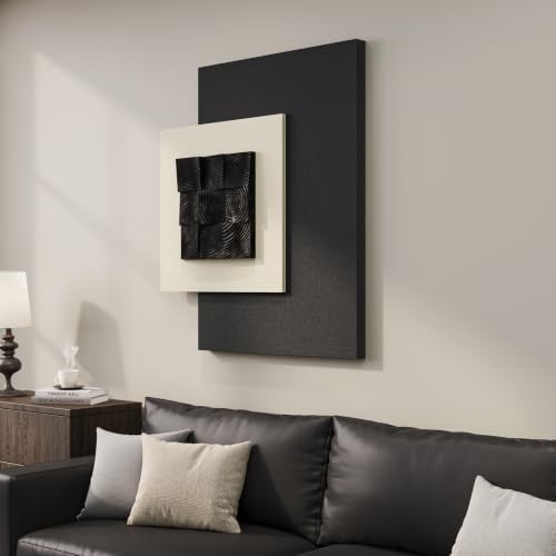 Large Wood Abstract Wall Art for Living Room, Modern 3D Artwork for Walls