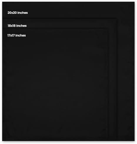 Utopia Home [12 Pack, Black] Cloth Napkins 17x17 Inches, 100% Polyester