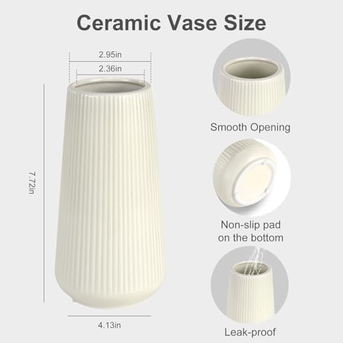 Beige Ceramic Vase / Small Beige