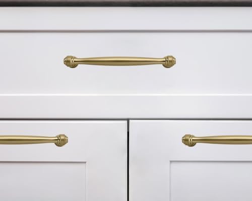 Cabinet Pulls Champagne Brass Kitchen / 5 Inch Hole Center / Champagne Bronze / 5 Inch / Set of 2