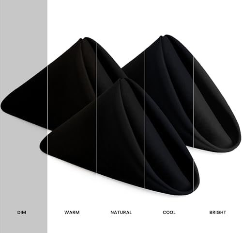 Utopia Home [12 Pack, Black] Cloth Napkins 17x17 Inches, 100% Polyester