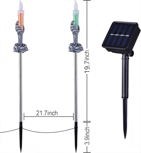 Halloween Decorations Outdoor, Solar Pathway Lights, 20 Pack