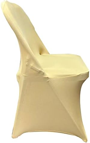 HAINARverS Folding Chair Covers for Wedding, 10pcs Champagne