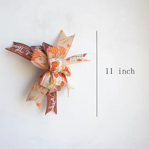 Fall Lantern Bow Wreath Bow Decor Bow Halloween Lantern Bow Orange Pumpkin Lantern Bow Fall Lantern Thanksgiving Autumn