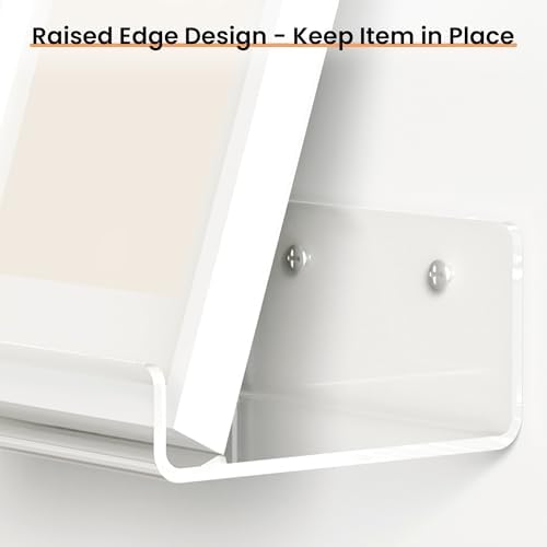 upsimples 6" Acrylic Shelves, Small Shelf for Wall Decor and Display, 6 Pcs