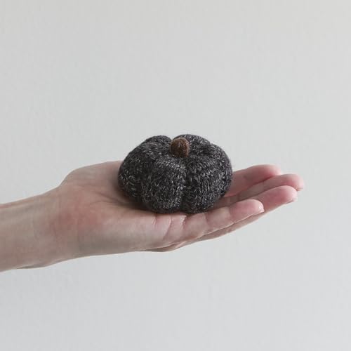Set of 3 Multi-size Cozy Knit Pumpkins (Granite Large Multi-size set)