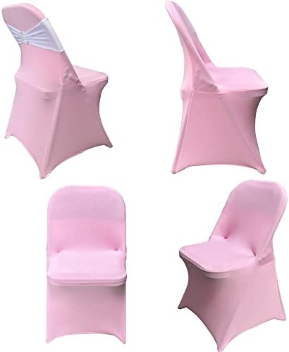 HAINARverS Stretch Spandex Folding Chair Covers 30PCS Pink