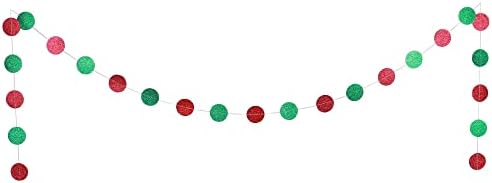 MAGQOO Christmas In July Banner Red Green Glitter Christmas in July Garland Photo Props Tropical christmas Party Decorations Pre-strung