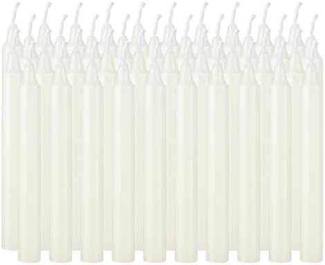 YOROXRG Set of 40 Ivory Candles Mini Unscented Taper Candles for Christmas,Household, Wedding, Rituals, Prayer, Birthdays, Meditation, Altar,Party and Home Décor Candlesticks - 4 Inch Tall
