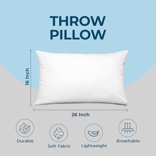 Utopia Bedding Throw Pillows, Decorative 16x26 Pillow Inserts, Set of 4