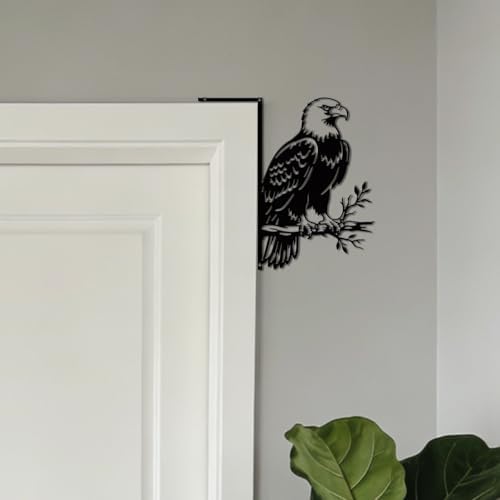 CUTHOLLOW Sharp and Fierce Eagle Door Topper Sign Metal Wall Art Decor