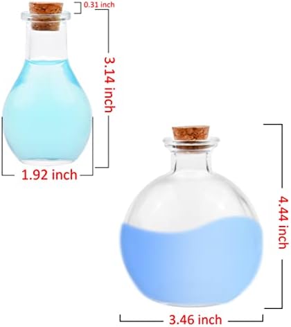 Eco-Fused Cosplay Potion Bottle with Holder - Clear Spherical, Wizard, Witch Costume Accessory - Stopper, Holder, Belt Loop