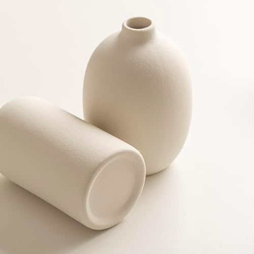 Modern Ceramic Vase Set / White