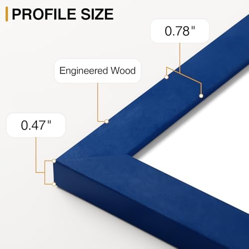 Vittanly 15 Pack Gallery Wall Frame Set, Blue, Brown, White