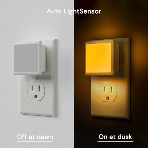 L LOHAS LED 3CCT Night Lights Plug into Wall 2-Pack, Plug in Night Light
