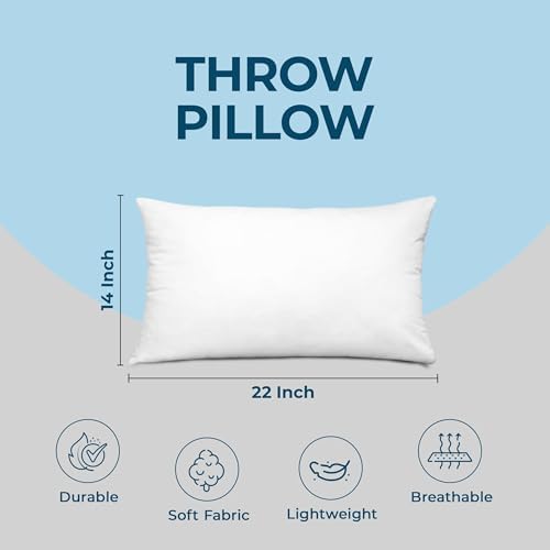 Utopia Bedding Throw Pillows, Decorative 14x22 Pillow Inserts, Set of 4