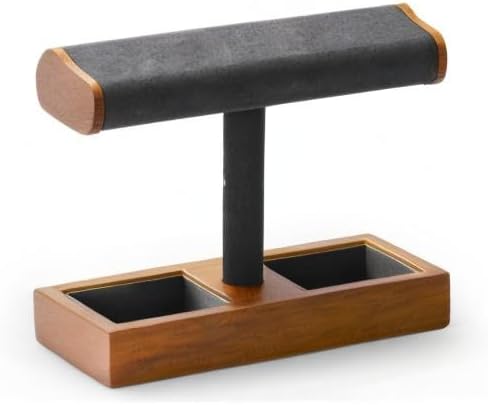 Oirlv Solid Wood Watch Stand,Watch Display Holder for Men(Grey) | Watch Organizer Gift for Husband/Father,Keep Watches