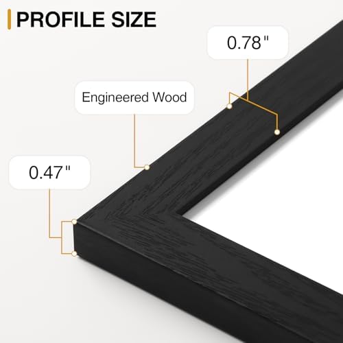 Vittanly 15 Pack Gallery Wall Frame Set, Black, Walnut Brown, Grey