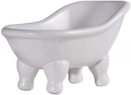 Ceramic Clawfoot Bathtub Bar Soap Dish / White