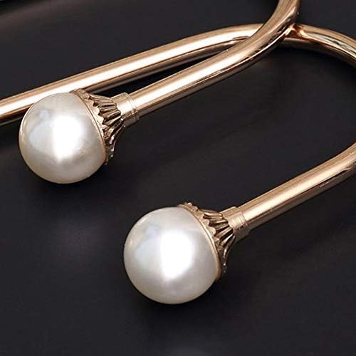 6 Pack Curtain Holdbacks Wall Mounted Curtain Tiebacks Hooks Plastic Pearl U Shape Curtain Tiebacks with Screws Curtain
