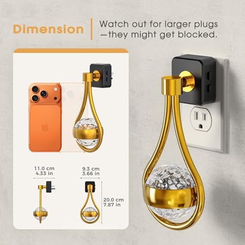 Briignite RGB Night Lights Plug into Wall, Color Changing Nightlight