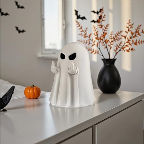 Halloween Ghost Figurine,Cute Spooky Ghost Statue,Halloween Decorations,Resin Statue for Party, Home, Indoor & Porch Decor