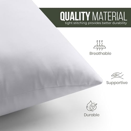 Utopia Bedding Throw Pillows, 24x24 Pillow Inserts, Pack of 1, White