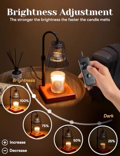 Candle Warmer Lamp Smoked Gray,Home Decor,Brithday Gifts for Women