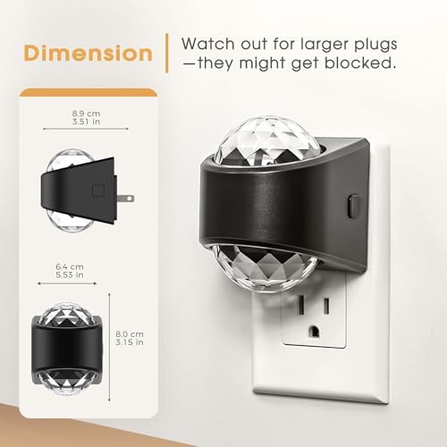 Briignite Night Light,Night Lights Plug into Wall,LED Projector Night Light