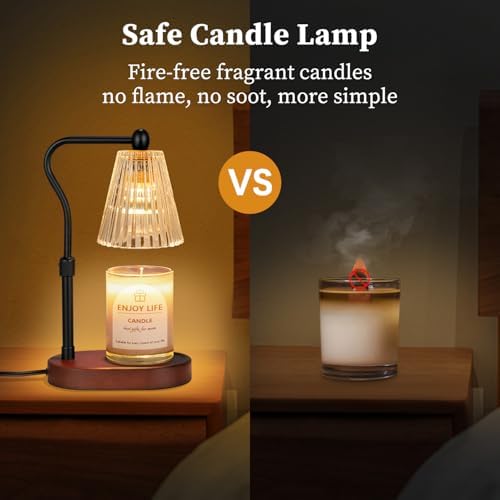 seenlast Candle Warmer Lamp with Timer Dimmer Adjustable Height,Mothers Day Gifts,Electric Wax Warmer Vintage Home