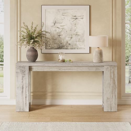 LITTLE TREE 70.9-Inch Entryway Table, Long Narrow Farmhouse Sofa Console Table for Living Room, Hallway