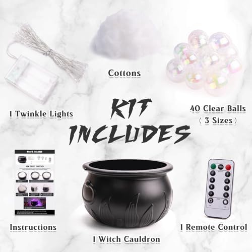 Halloween Decorations Indoor - DIY Bubbling Cauldron Set for Home Decor