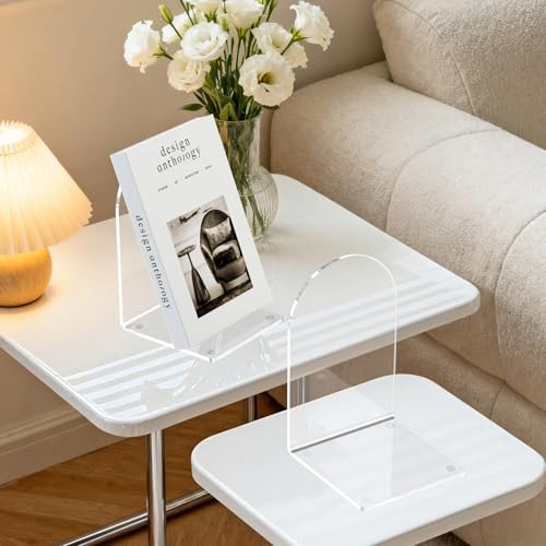 Acrylic Bookends / Bookend Holders / Clear / Set of 8