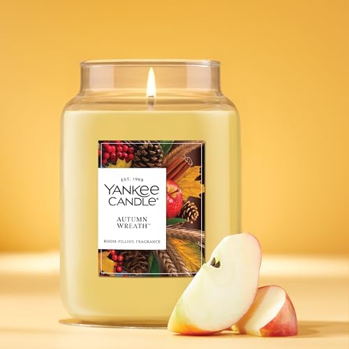 Yankee Candle Autumn Wreath Scented Candle, 22oz Large Jar