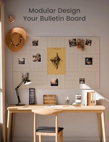 Fluxynara Felt Bulletin Board & Cork Board Alternative, Oatmeal