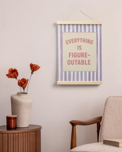 FGFK Everything Is Figureoutable Inspirational Wall Art Poster Hanger Frame