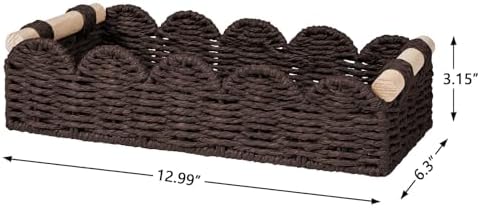 CubesLand Toilet Paper Storage Basket Organizer, Small Wicker Decor Basket