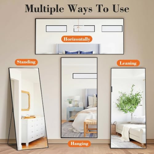 DUMOS 63"x20" Full Length Floor Mirror, Full Body Mirror