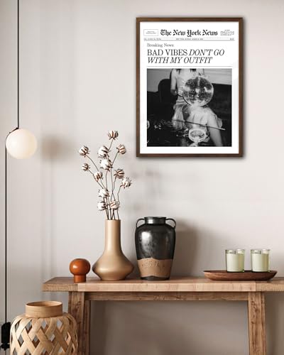 EcoHest 12x16 in Bad Vibes Don't Go With My Outfit Framed Wall Art