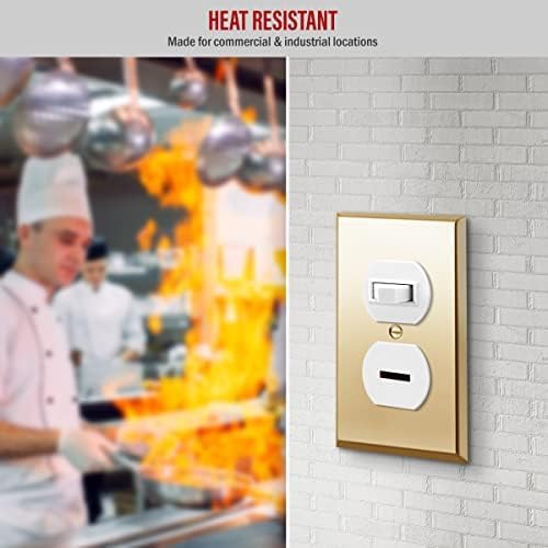 ENERLITES Duplex Receptacle Metal Wall Plate, Stainless Steel Outlet Cover, Corrosion Resistant, Size 1-Gang 4.50" x