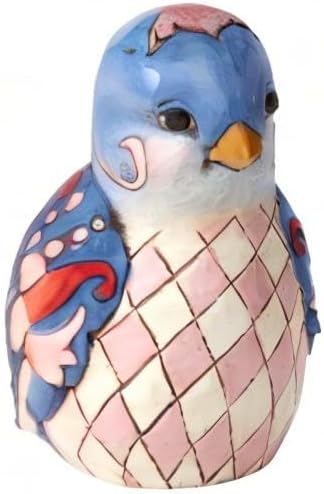 Jim Shore Heartwood Creek Bluebird of Happiness Floral Figurine / 4 Inch