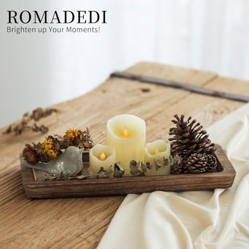 Romadedi Wooden Decorative Tray Candle Holder