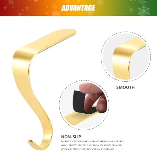 Stocking Holders for Mantle,Christmas Stocking Hooks for Fireplace